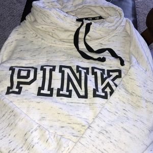 PINK Cowl Neck Hoodie!